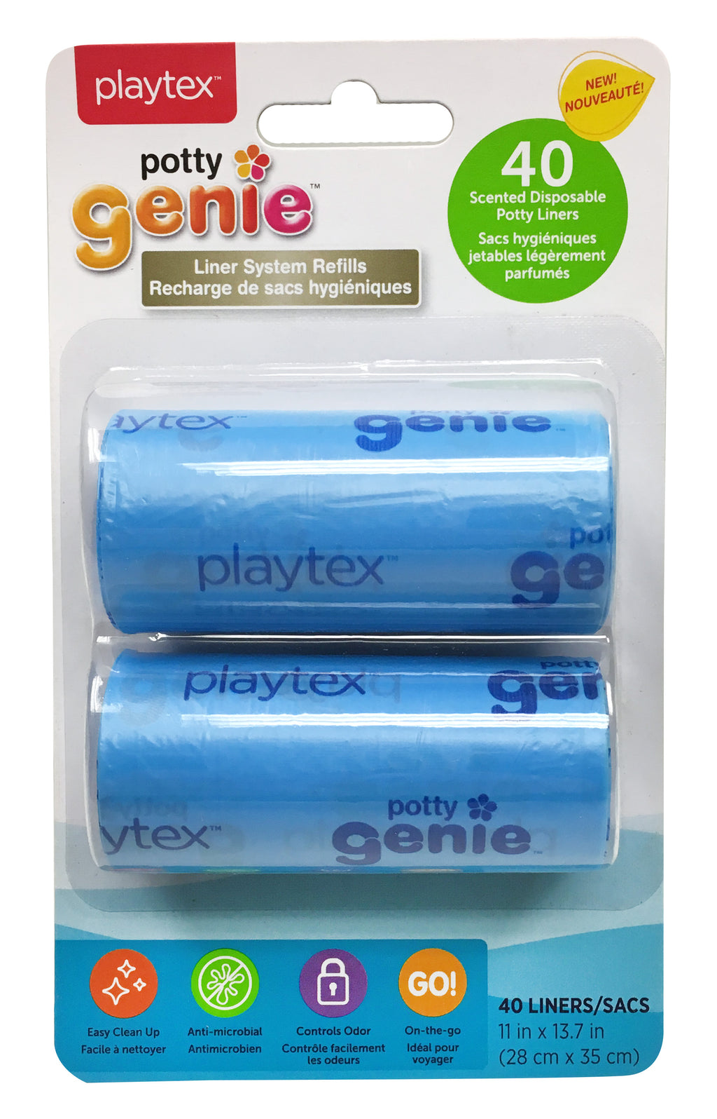 Playtex Potty Genie Refills, 2 Rolls Ginsey Home Solutions