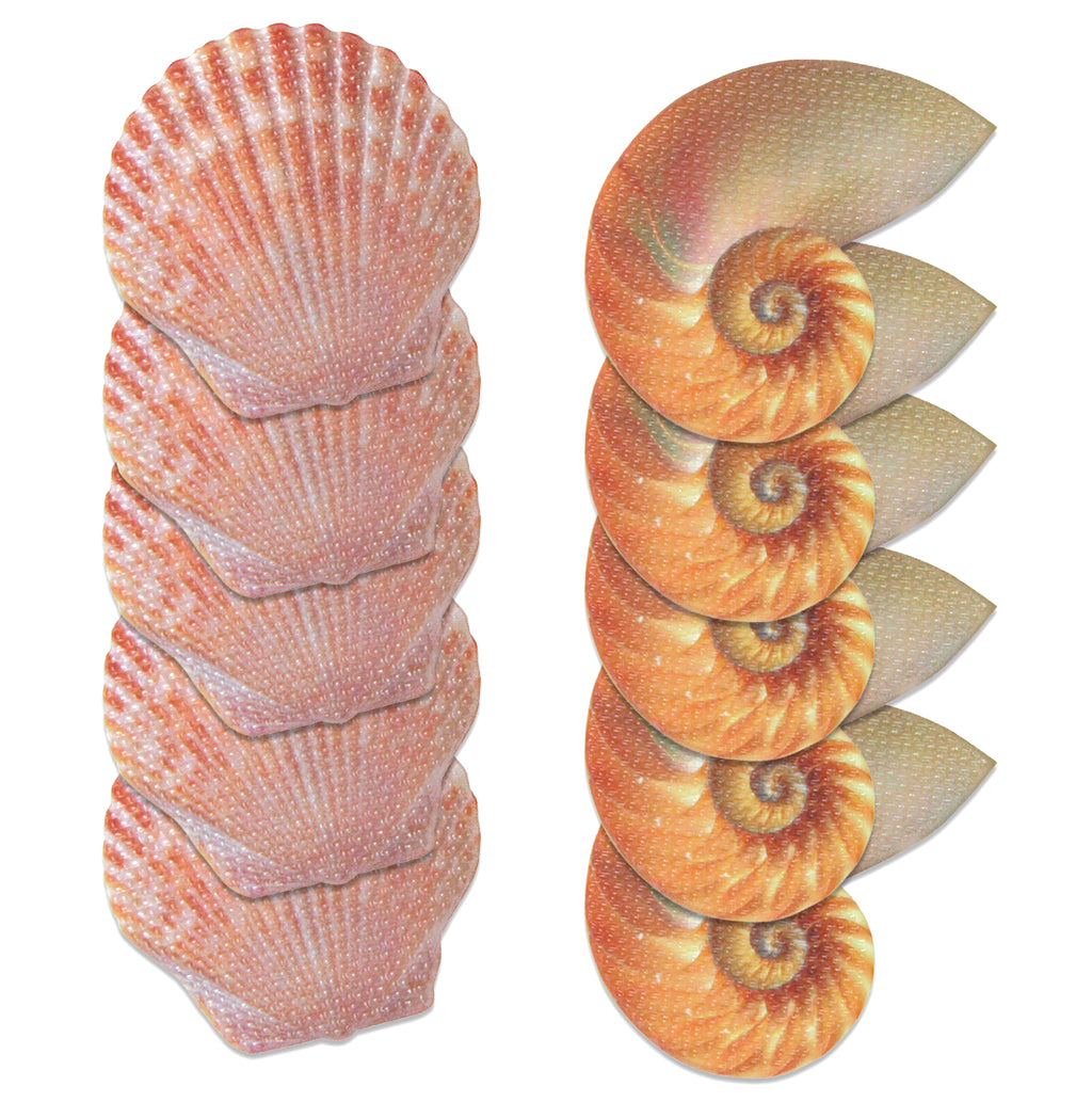 Home+Solutions Colored Shell Adhesive Tub Treads, 10 Piece Set Ginsey