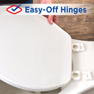 Clorox® Elongated Wood Toilet Seat with Easy-Off Hinges