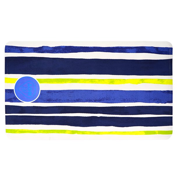 Home+Solutions Blue Stripe Color Changing Bath Mat, 16"x27.5" Ginsey Home Solutions