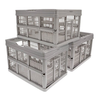 Home+Solutions Grey Collapsible Baskets - 3 Piece Set