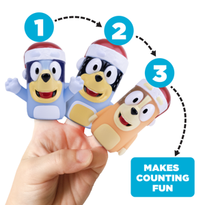 BLUEY 5 Piece Holiday Finger Puppet Set