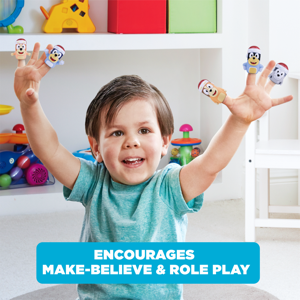 BLUEY 5 Piece Holiday Finger Puppet Set