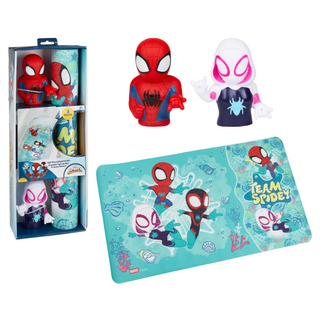Marvel Spidey and His Amazing Friends Ready Step Bath Mat & 2 Piece Jumbo Squirter Set