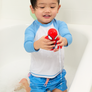 Marvel Spidey and His Amazing Friends Ready Step Bath Mat & 2 Piece Jumbo Squirter Set