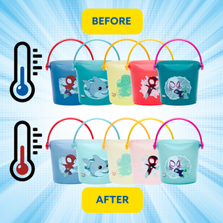 Marvel Spidey and His Amazing Friends 5 Piece Color Change Rinse Cups