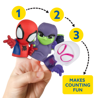 Spidey and His Amazing Friends 4 Piece Color Change Jumbo Finger Puppets