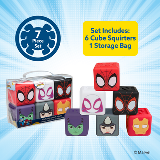 Marvel Spidey Cube Bath Squirters, 6-Piece