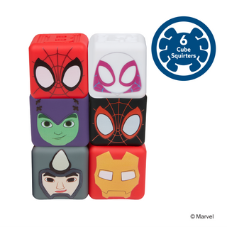 Marvel Spidey Cube Bath Squirters, 6-Piece
