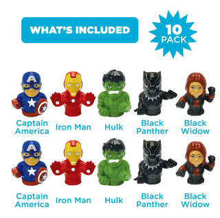 Marvel Avengers 10 Piece Finger Puppet Set
