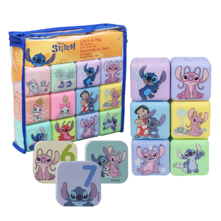 Disney Stitch 25 Piece Cube Squirter Foam Cling Set