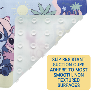 Disney Stitch Bath Toy Set with Non-Slip Bath Mat, 3-Piece Bath Toys for Toddlers & Kids – Safe Splash & Squirt Set with Jumbo Splash Squirters for Bath & Tub Play