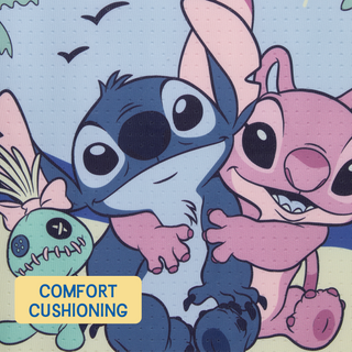 Disney Stitch Bath Toy Set with Non-Slip Bath Mat, 3-Piece Bath Toys for Toddlers & Kids – Safe Splash & Squirt Set with Jumbo Splash Squirters for Bath & Tub Play
