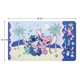 Disney Stitch Bath Toy Set with Non-Slip Bath Mat, 3-Piece Bath Toys for Toddlers & Kids – Safe Splash & Squirt Set with Jumbo Splash Squirters for Bath & Tub Play