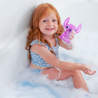 Disney Stitch Bath Toy Set with Non-Slip Bath Mat, 3-Piece Bath Toys for Toddlers & Kids – Safe Splash & Squirt Set with Jumbo Splash Squirters for Bath & Tub Play