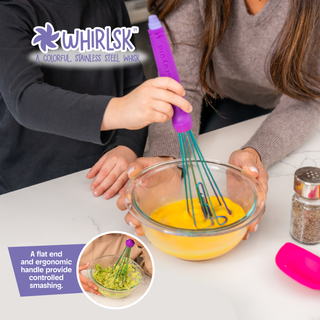 Crayola Kidchen™ Flip & Whirl Set, 2-Piece Kitchen Utensil Set with Flipster™ Spatula & Whirlsk™ Whisk