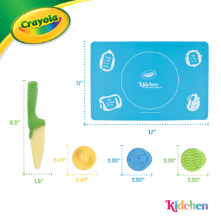 Crayola Kidchen™ Kut & Prep Set, 2-Piece Kitchen Prep Set with Kutnup™ Safety Knife & Silicone Cutting Mat