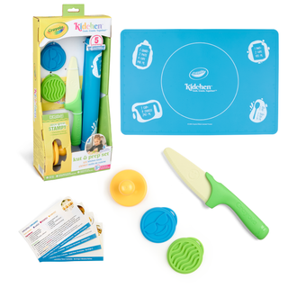 Crayola Kidchen™ Kut & Prep Set, 2-Piece Kitchen Prep Set with Kutnup™ Safety Knife & Silicone Cutting Mat