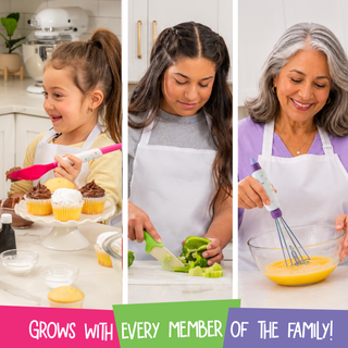 Crayola Kidchen™ Scoop & Bloom, 2-Piece Kitchen Set with Pourfectle™ & Tulip Cookie Cutter, Silicone Ladle with Measurement Marks & Pour Spout