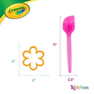 Crayola Kidchen™ Bake & Blossom 2-Piece Cooking & Baking Set with Spoontula™ & Daisy Cookie Cutter, Silicone Spoon Spatula