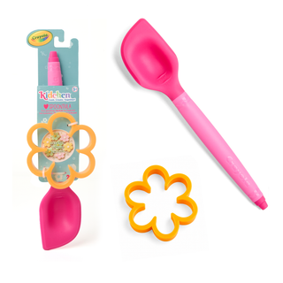 Crayola Kidchen™ Bake & Blossom 2-Piece Cooking & Baking Set with Spoontula™ & Daisy Cookie Cutter, Silicone Spoon Spatula