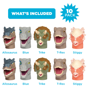 Jurassic World 10 piece Finger Puppet Set