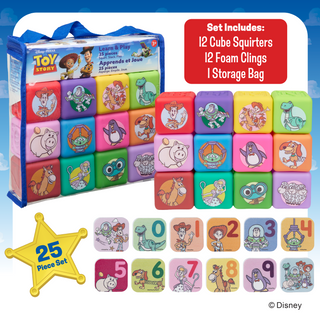 Disney Toy Story 25 Piece Cube Squirter Foam Cling Set
