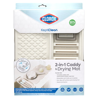 Clorox KeptClean 2-in-1 Kitchen Sink Caddy Drying Mat