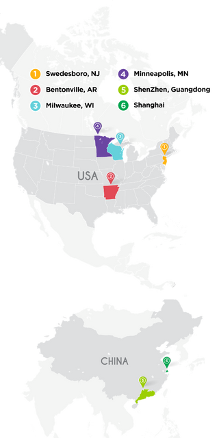 USA, China Map