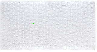 Home+Solutions Clear Droplets Vinyl Bath Mat, 36"x17"