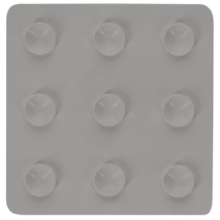 Home+Solutions Grey Suction Square Tub Treads, 6 Piece Set