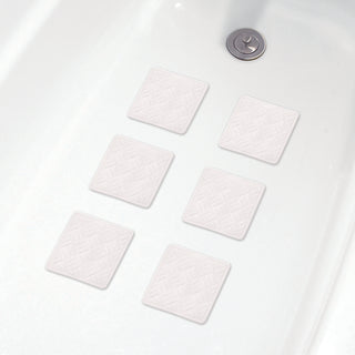 Home+Solutions White Suction Square Tub Treads, 6 Piece Set