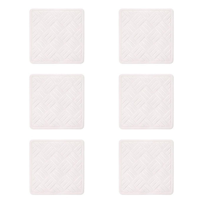 Home+Solutions White Suction Square Tub Treads, 6 Piece Set
