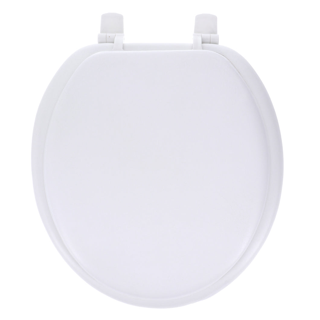 Home+Solutions Desert White Round Soft Cushioned Toilet Seat