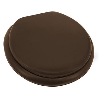 Home+Solutions Chocolate Brown Round Soft Cushioned Toilet Seat