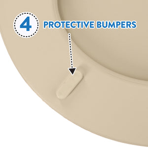 Home+Solutions Champagne Round Soft Cushioned Toilet Seat