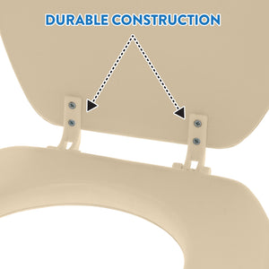 Home+Solutions Champagne Round Soft Cushioned Toilet Seat