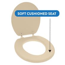 Load image into Gallery viewer, Home+Solutions Champagne Round Soft Cushioned Toilet Seat