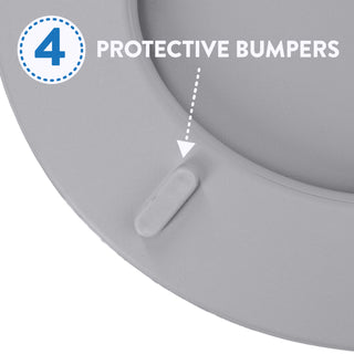 Home+Solutions Grey Round Soft Cushioned Toilet Seat
