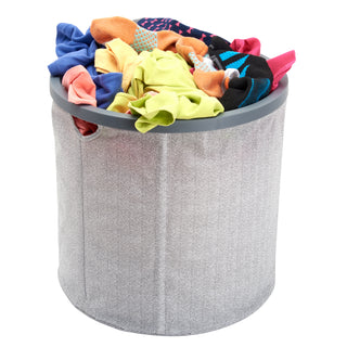 Home+Solutions Herringbone Grey Pop Up Twist Bin