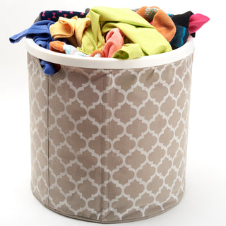 Home+Solutions Trellis Taupe Pop Up Twist Bin