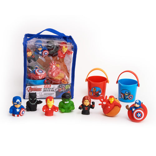 Marvel Avengers 10 Piece Bath Toy Value Set