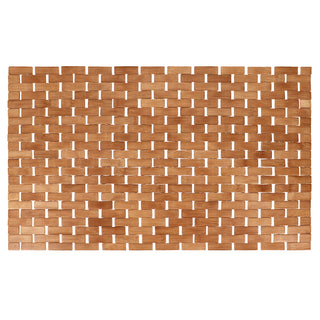 Home+Solutions Bamboo Tile Step-Out Bath Mat, 18"x30"