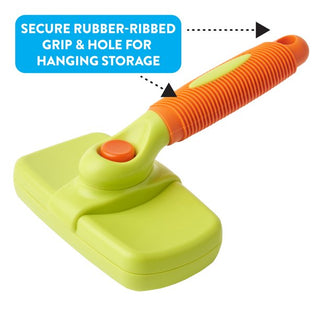 Fresh Pals Self-Cleaning Retractable Dog and Pet Brush, Large