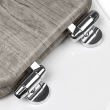 Load image into Gallery viewer, Home+Solutions Elongated Distressed Grey Wood Decorative Toilet Seat