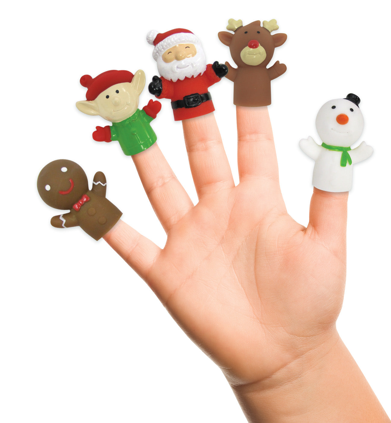 Idea Factory 5 Piece Christmas Finger Puppet Set Ginsey Home