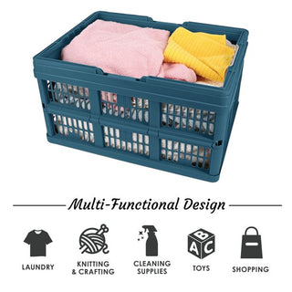 Home+Solutions Blue Collapsible Baskets - 3 Piece Set