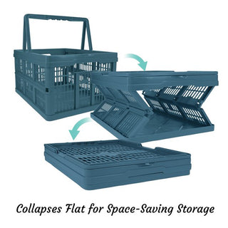 Home+Solutions Blue Collapsible Baskets - 3 Piece Set