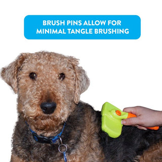 Fresh Pals Self-Cleaning Retractable Dog and Pet Brush, Large