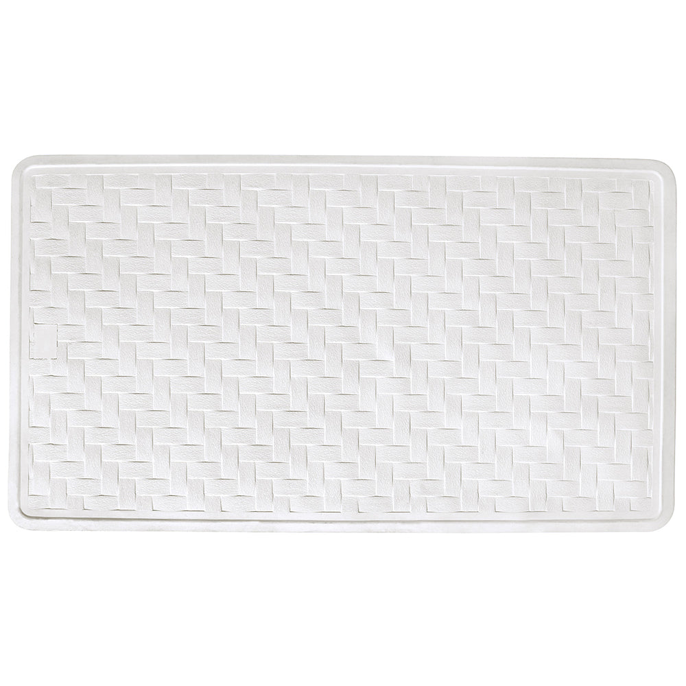 Home+Solutions White Basketweave Bath Mat, 28